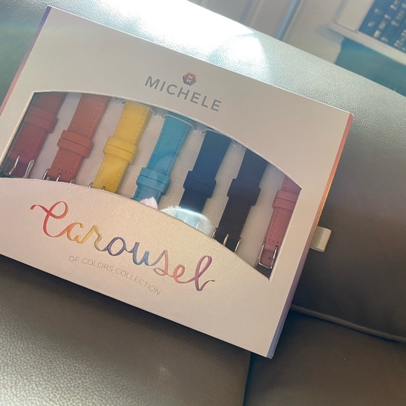 MICHELE Carousel of Colors Collections Crocodile Embossed Silicone Watch Straps - Picture 5 of 9